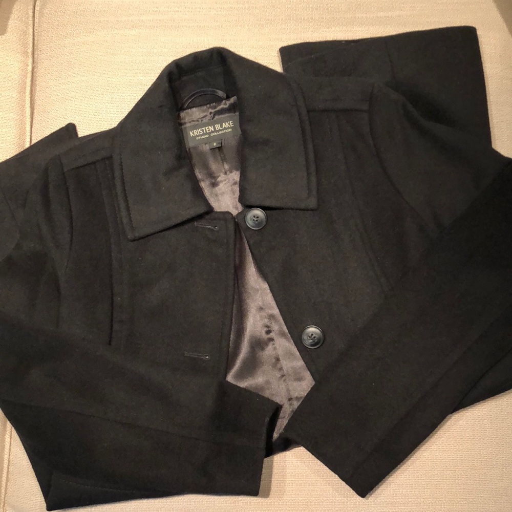 Never worn black Kristen Blake peacoat
